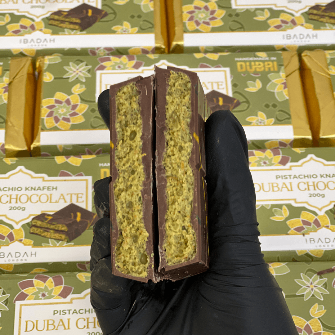 Viral Dubai Chocolate, Pistachio Knafeh Bar