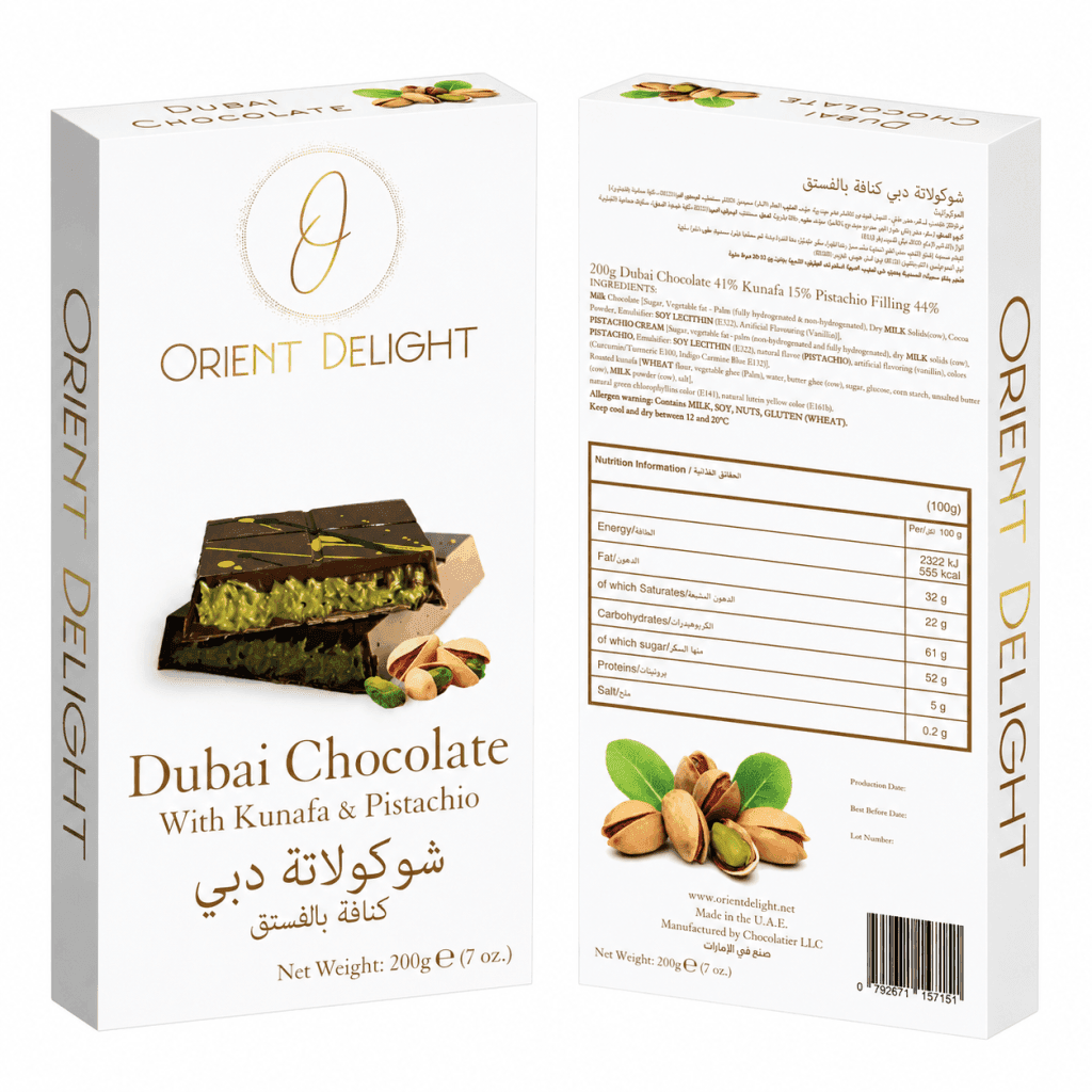 Dubai Chocolate Bar — Kunafa Pistachio 200g